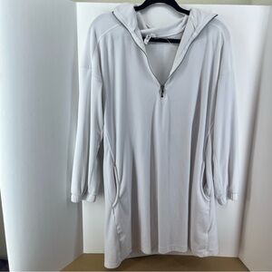 cable & gauge White Pullover w/ 1/4 Zipper, Women's Size Large, 2 Front Pockets